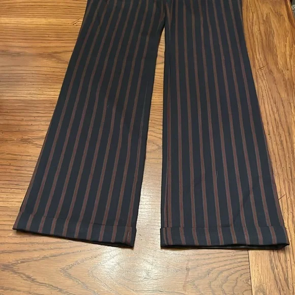 Anthropologie low rise striped flare pants, size 2, NWT - Picture 7 of 14